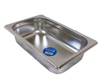 Bandeja honda de acero inoxidable de 26.5x16.2x6.5cm