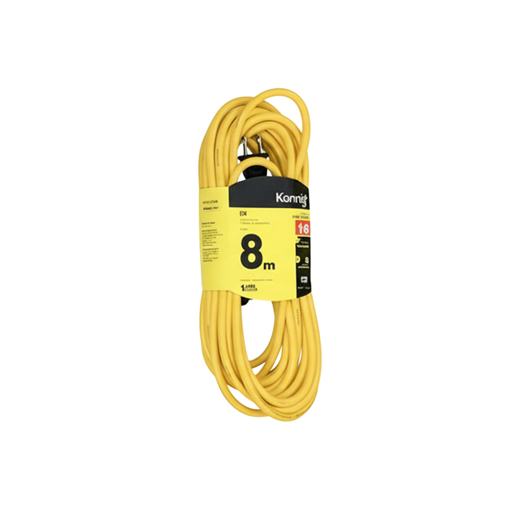 Extensión de uso rudo amarillo de 8m