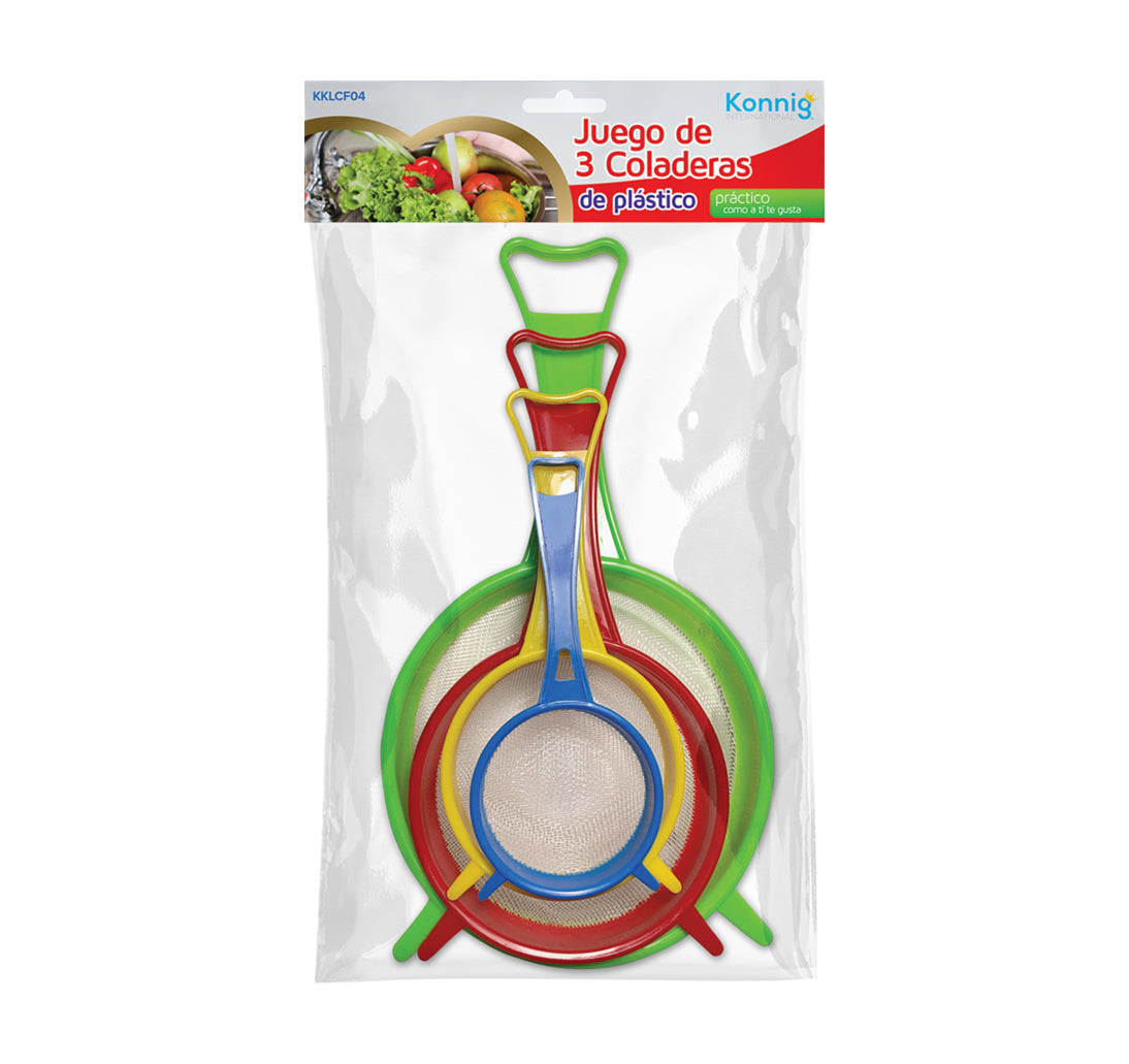 Coladeras  de plástico 4 piezas