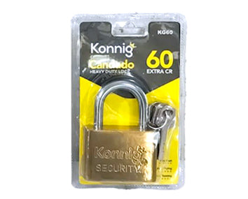 Candado en blíster reforzado cuadrado de 60mm