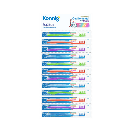 Cepillo dental Crystal Tira 12 pzas.