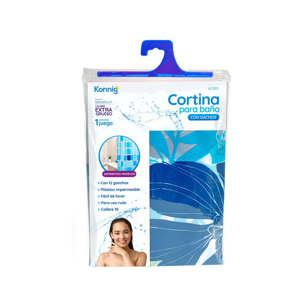 Cortina para baño doble