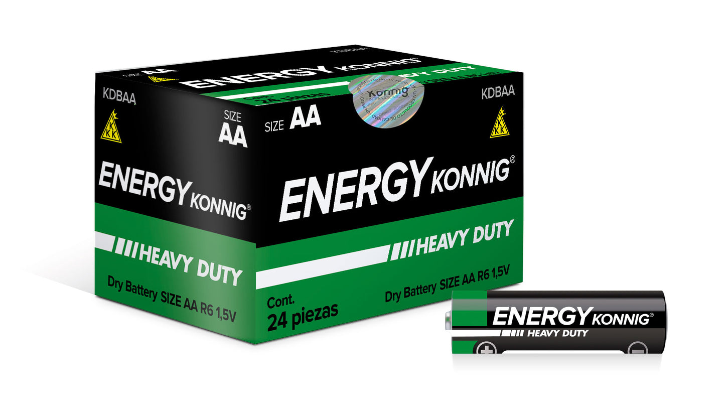 Pila AAA Cajita verde Konnig